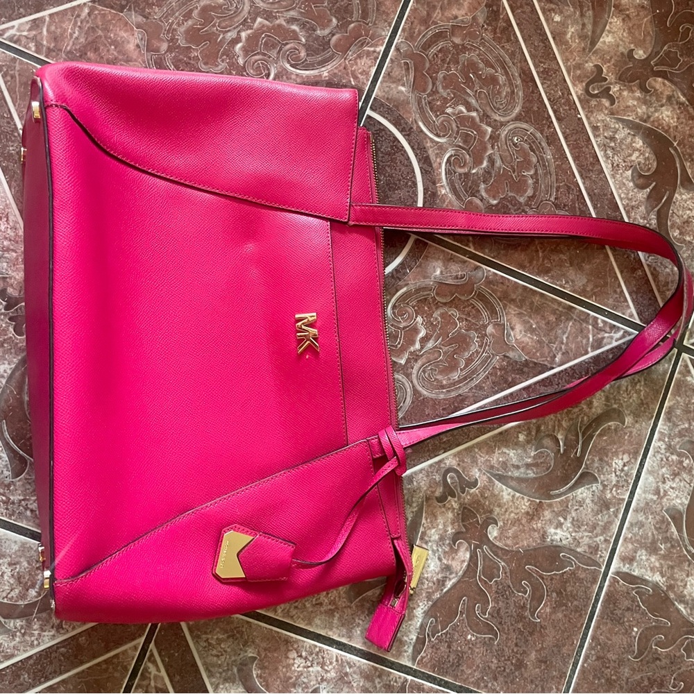 Michael Kors Hot Pink Saffiano Leather Tote